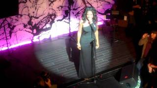 Audra McDonald performing at Broadway Takes the Runway