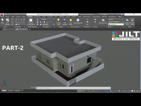 Create 3D HOUSE using Autocad in Easy steps - EX 2  - PART 2
