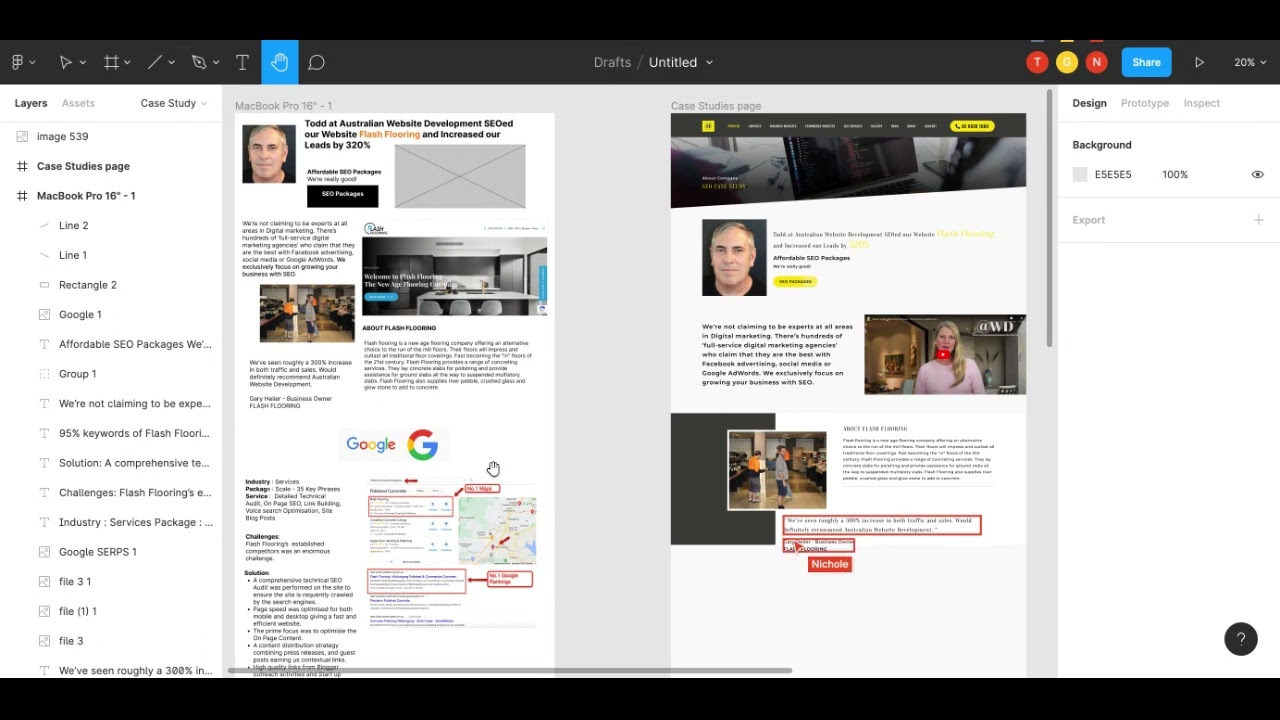 Web Design - Creating Case Study Page for SEO