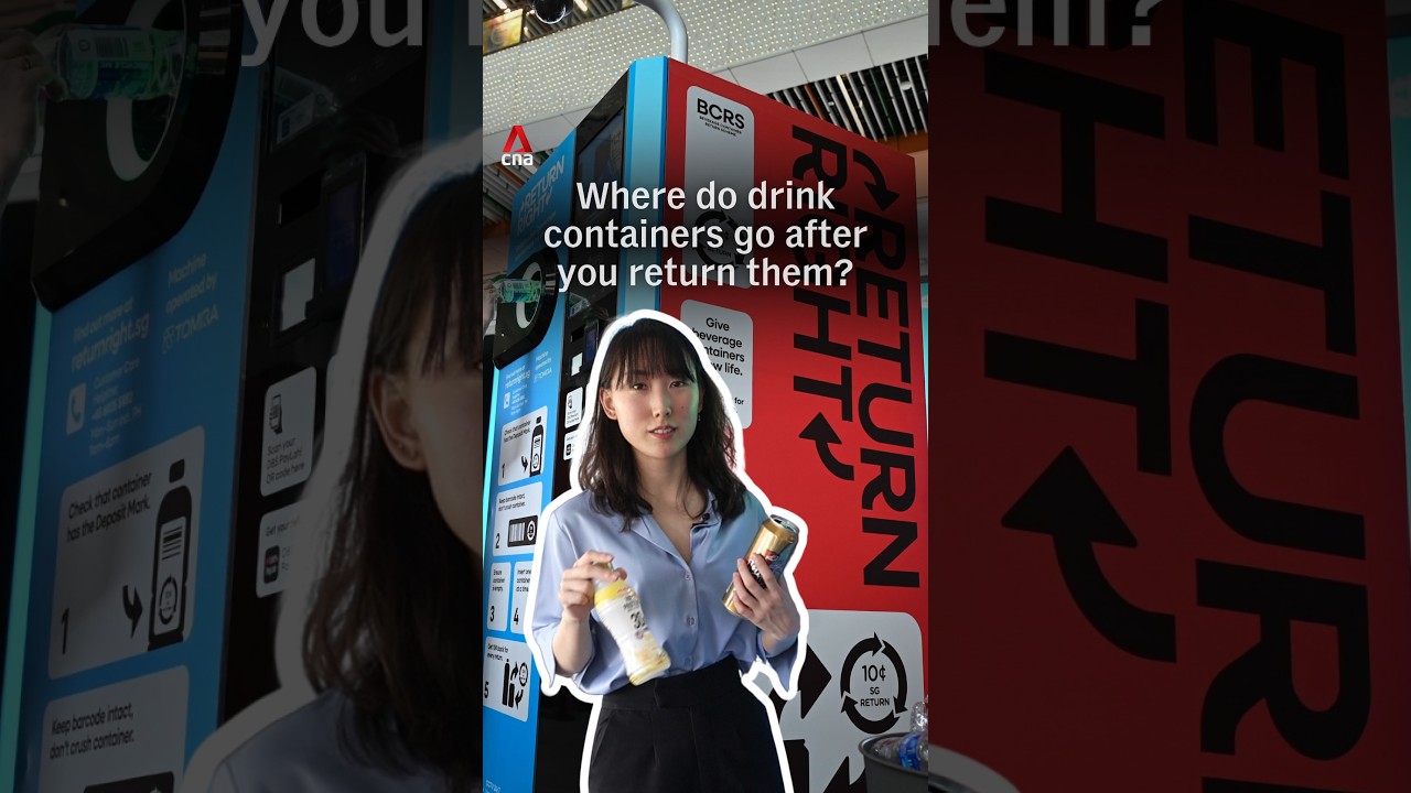 Singapore's beverage recycling facility sorts 33 million containers using robotic arms and magnets