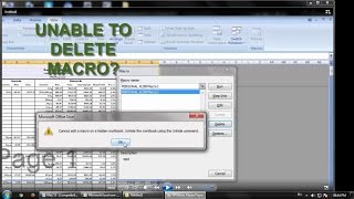 Cannot edit a macro on a hidden workbook. Unhide the workbook using the (Microsoft excel)