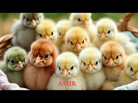 Baby Chicks Chirping ASMR 🐥|Relaxing Chirping sounds 🐥|Adorable Chicks 🐤|ASMR sounds 🐣