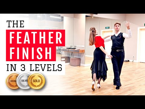 Feather Finish Slow Foxtrot in 3 levels 🥉🥈🥇 Ballroom Lesson #ballroomdance #dancesport