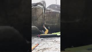 Video thumbnail of La grande marche, 7a+. Fontainebleau