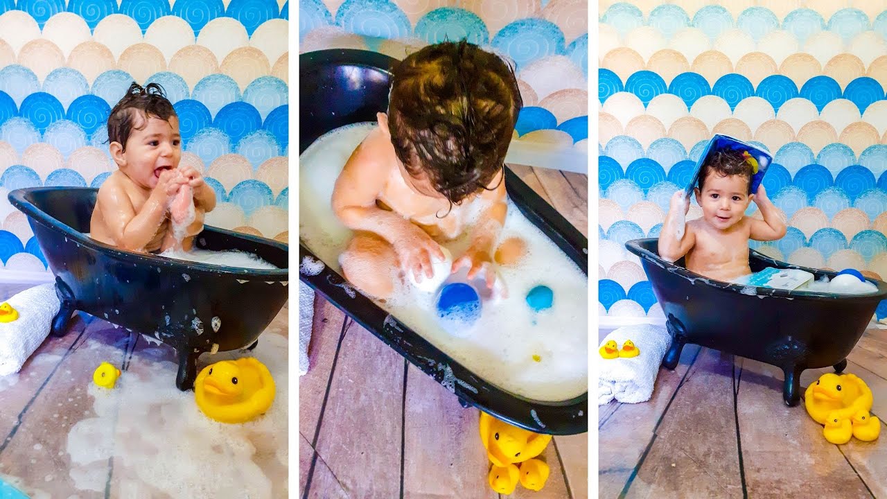 foto de bebe na banheira banheira de leite ensaio de bebe em casa MILK BATH ENSAIO DE FOTOS