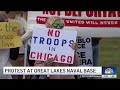 Protest Against ICE Operations Outside Naval Stations Great Lakes