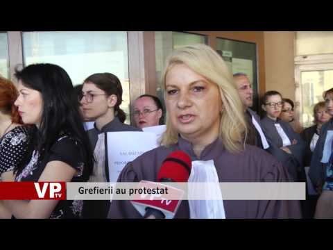 Grefierii au protestat