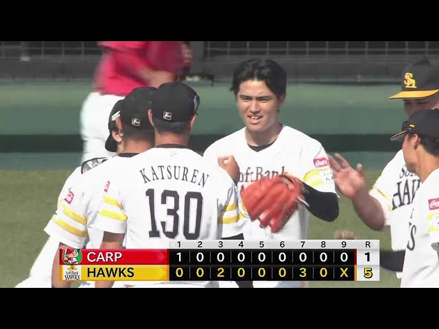 【ファーム】開幕ローテ入りへ!! ホークス・高橋礼 4回5奪三振無失点に抑える好投を見せる!!  2023年3月28日 福岡ソフトバンクホークス 対 広島東洋カープ