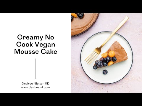 Creamy No Cook Vegan Chocolate Mousse Cake Recipe