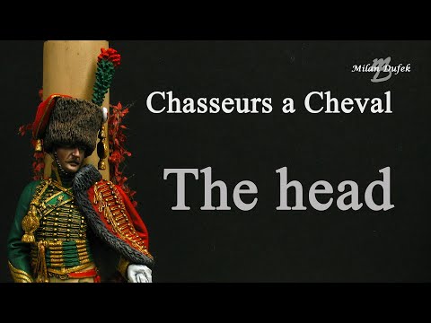 Painting miniatures - Chasseurs a Cheval 75 mm - Head