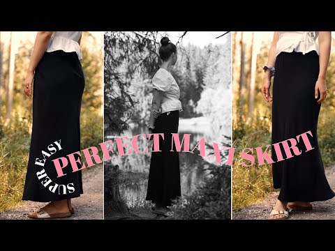 BIAS CUT MAXI ROCK NÄHEN | einfaches Schnittmuster mit eigenen Maßen erstellen | Midi -& Maxirock
