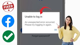 Download the video "Fix Facebook Unable To Login Problem || An Unexpected Error Occurred Please Try Logging Again"