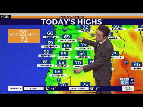 Weather forecast: Cold front pushing through the valley Sunday afternoon