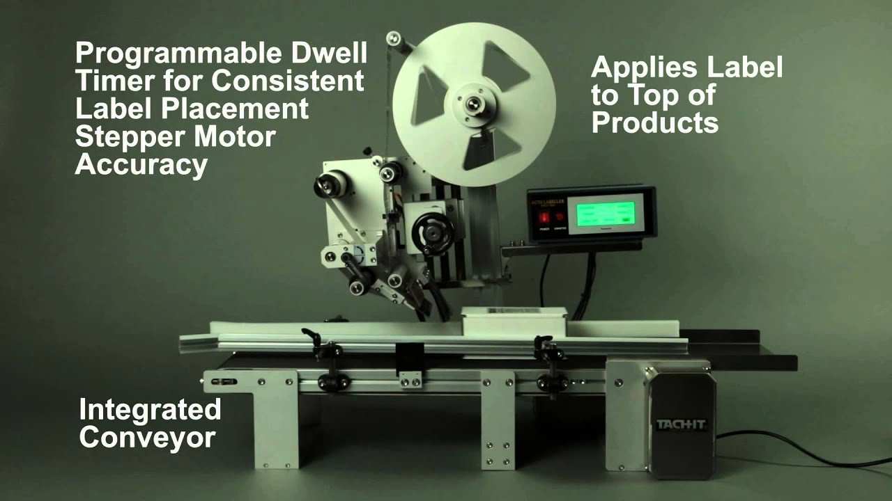Tach-It Mini-Con Automated Label Applicator with Integrated Conveyor