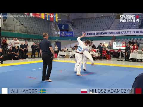 Miłosz Adamczyk vs Ali Hayder Men 65-75Kg European Karate Shinkyokushin Championship Tarnów 2022