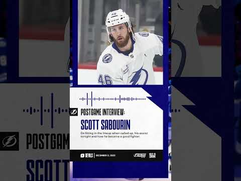 Sabourin on Fighting and Fitting In Postgame | Lightning vs. Devils | Dec. 11, 2025