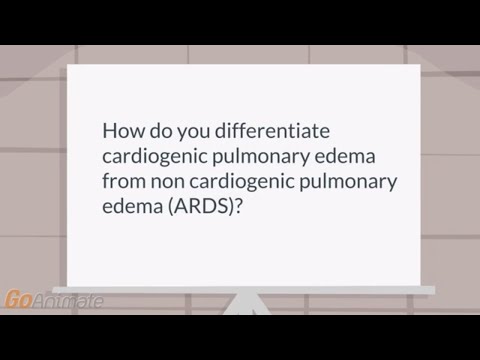 How do you differentiate cardiogenic from non cardiogenic pulmonary edema?