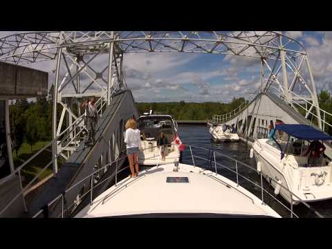 Sit Back Sunday - GoPro Boat Cruise Kirkfield Liftlock Ride in and Down