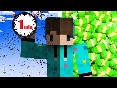 Insane Minecraft Challenge: 1 Minute = 1000000000 Rupiah