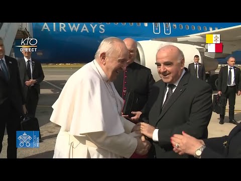 Cérémonie de bienvenue du pape François à Malte