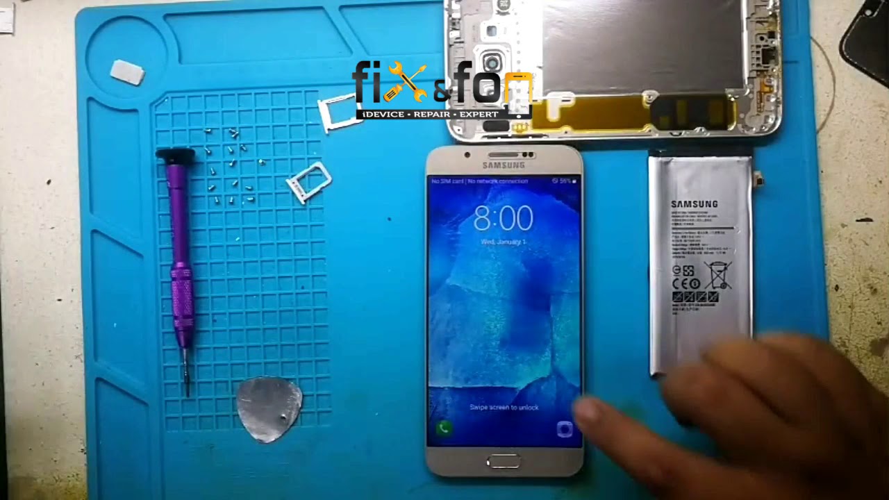 SAMSUNG A8 BATTERY REPLACEMENT with ENGLISH SUBTITLE