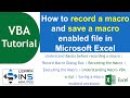 How To Record A Macro In Microsoft Excel How To Save A Macro Enabled File Learn In 5 Minutes