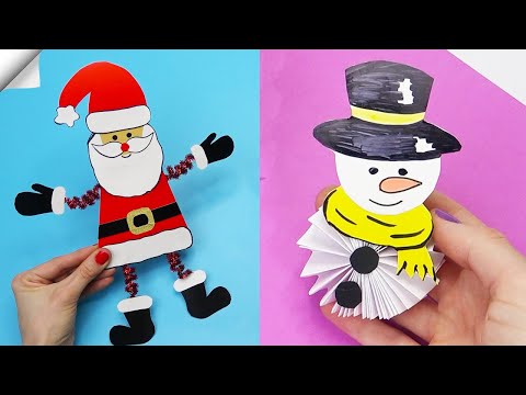 3 DIY christmas Easy paper crafts 5 minute crafts christmas