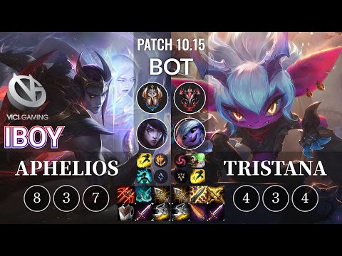 VG iBoy Aphelios vs Tristana Bot - KR Patch 10.15