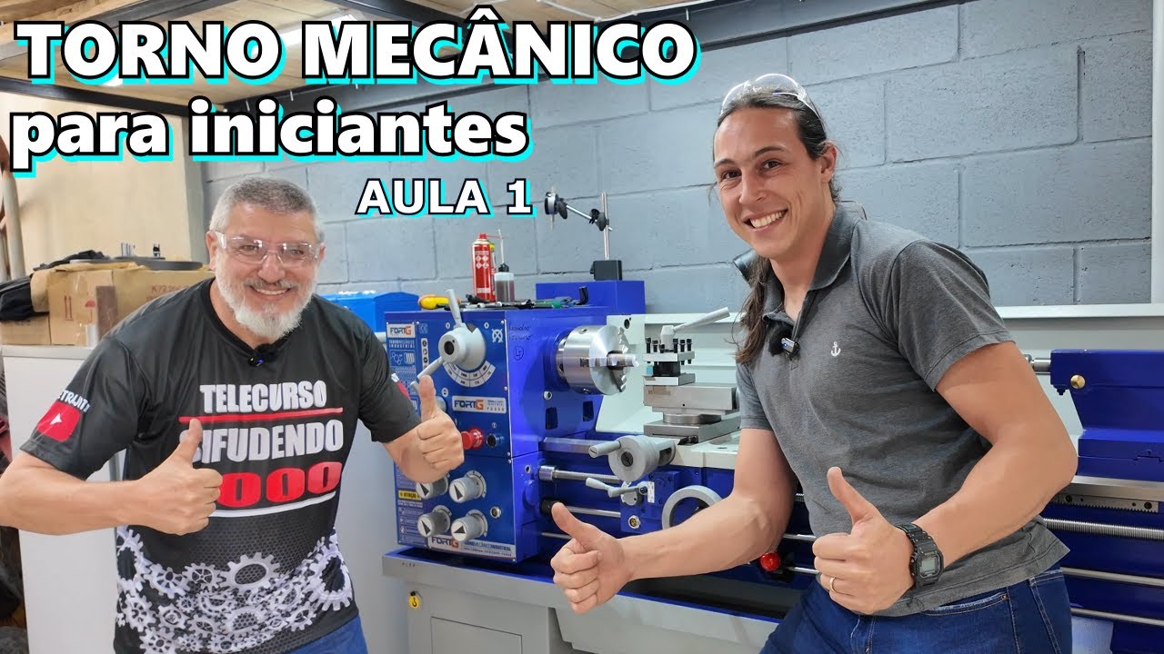 COMO UTILIZAR UM TORNO MECÂNICO PELA PRIMEIRA VEZ - 1ª AULA COM LEANDRO TORNEIRO