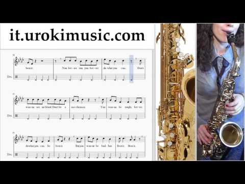 Lezioni di Sassofono Tenore Michael Jackson - Beat It Tutorial Spartito Parte#2 um-i276