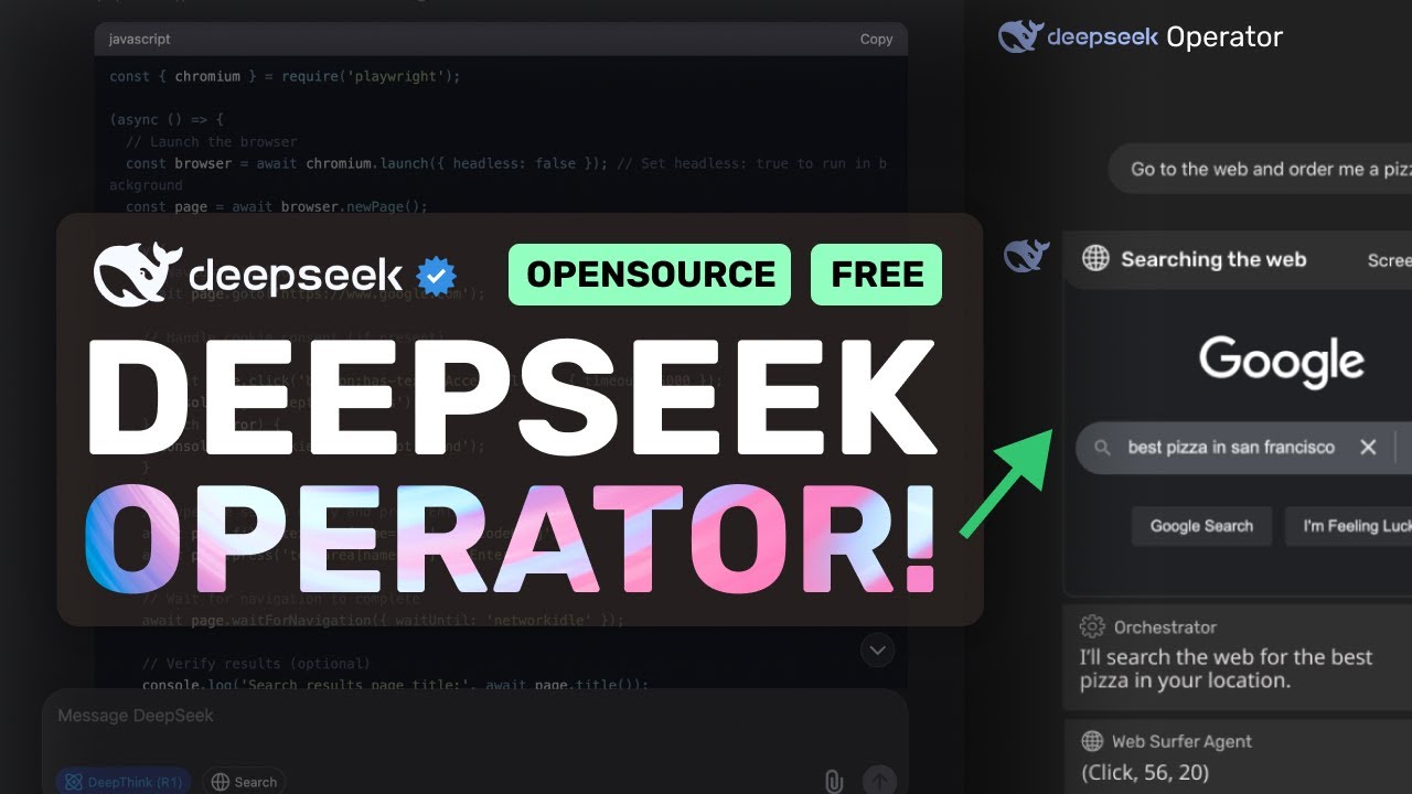 Deepseek Operator (+Free APIs) : This 100% FREE AI Agent Beats OpenAI's Operator FOR FREE!