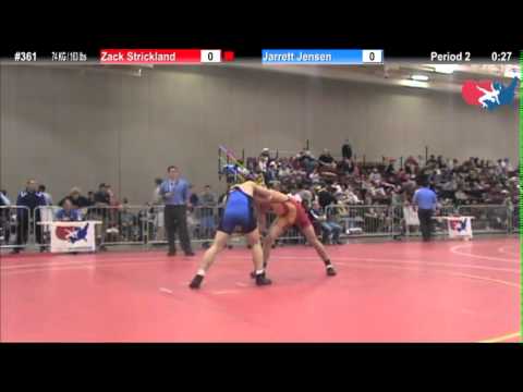 FILAJRFS: 74 KG / 163 lbs: Zack Strickland (App State) vs. Jarrett Jensen (Panther WC)