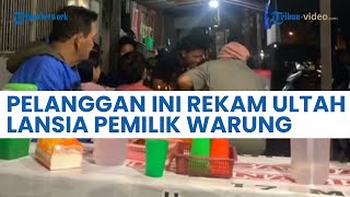 Pelanggan Ini Tak Sengaja Rekam Perayaan Ultah Lansia Pemilik Warung, Buat Publik Tersentuh