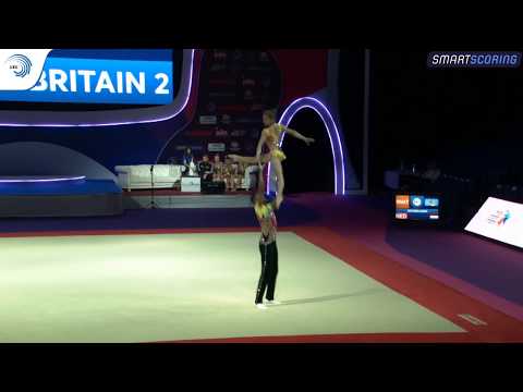 Ella HANNA SANZ & Jordan FRANKLIN (GBR) - 2019 junior Acro European bronze medallists, dynamic