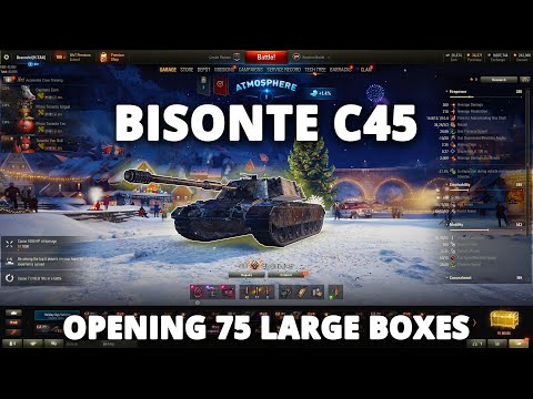 I Got the Bisonte C45! 🥳🥳🥳 - Opening 75 Large Boxes in World Of Tanks