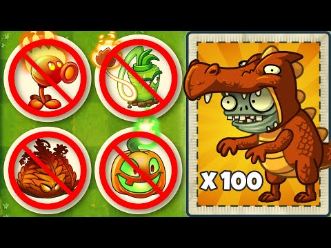 PvZ 2 All Plants VS Imp Dragon Zombie 1 Plant Food Who Will Win?