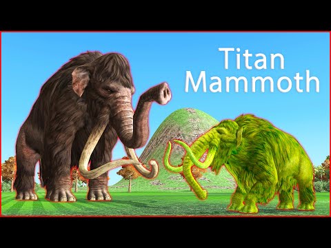 Giant elephant-mammoth vs Zombie mammoth epic battle for territory | Dino ep.06