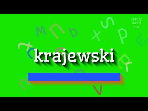 How to say "krajewski"! (High Quality Voices)