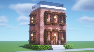 【マインクラフト】ビル風の小さなレンガの家の作り方【Minecraft】How to Build a Brick House【マイクラ建築】