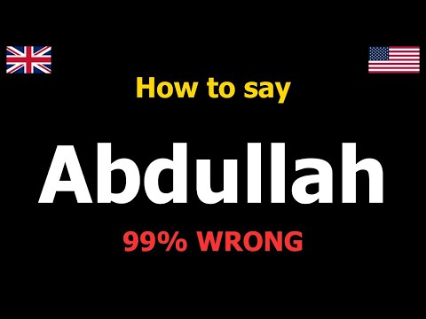 How to Pronounce Abdullah (Arabic Name)