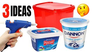3 ideas to recycle plastic container/diy craft