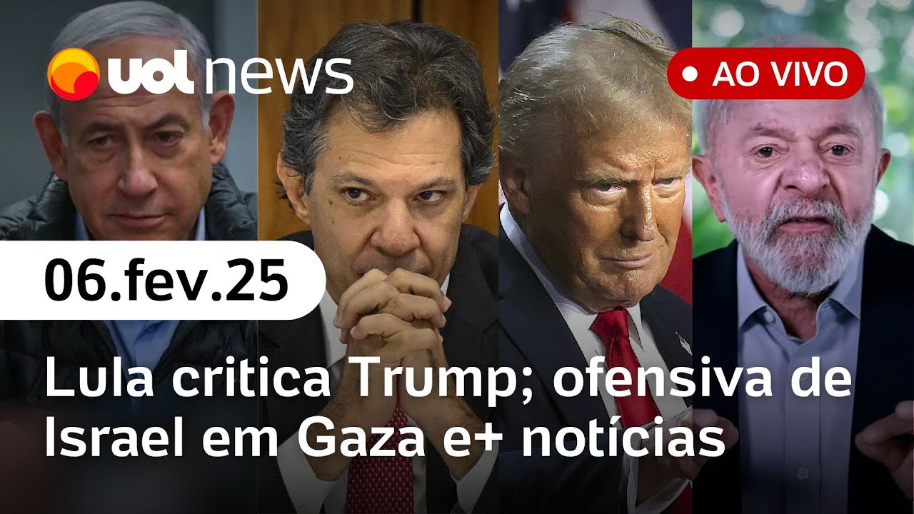 Itaú e Santander batem projeções de lucro; Lula x Trump; Israel:  Palestinos fora de Gaza | UOL News