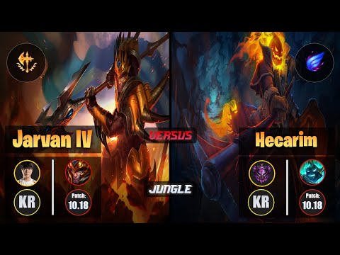 Haru JARVAN IV (Jungle) [Conqueror] VS HECARIM - Master KR Patch 10.18
