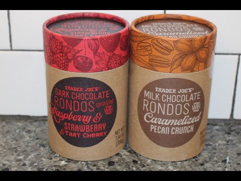 Trader Joe’s Rondos: Dark Chocolate w/Raspberry, Strawberry, Tart Cherry & Milk Chocolate w/Pecan