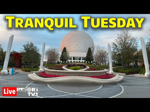 🔴Live: Tranquil Tuesday at Epcot - Last Day for Soarin' Over California - Walt Disney World