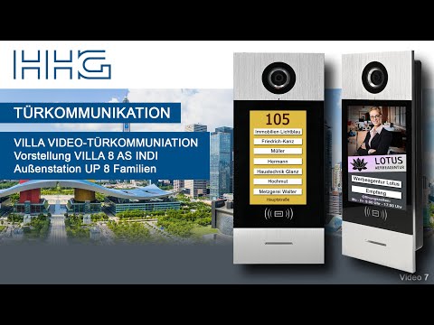 Produktvorstellung VILLA Video Türstation 8 AS INDI / Türkommunikation / Film 7 / HHG GmbH