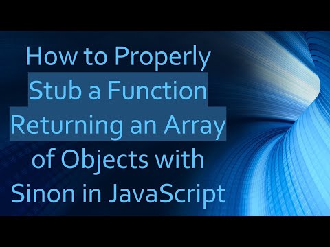 How to Properly Stub a Function Returning an Array of Objects with Sinon in JavaScript