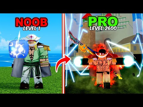 Noob to Pro as Whitebeard using Bisento and Quake Fruit in Blox Fruits! Level 1 to Max Level