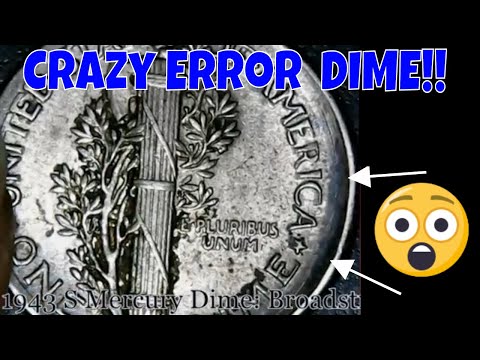 1943 S Mercury Dime Broadstrike Error! 90% Silver, Favorite Error Coin in My Collection.