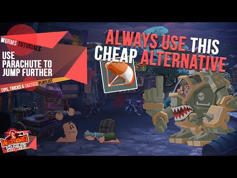 Use Parachute To Jump Further 🪂 | Tips, Tricks & Tactics | Worms WMD Tutorials🎥